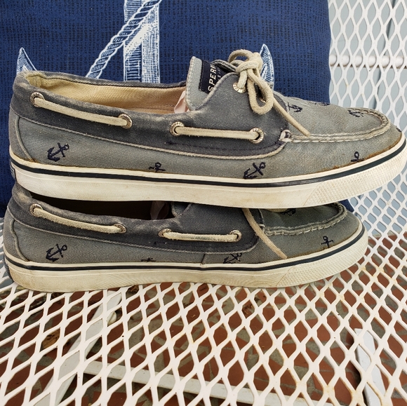 Denim Sperry Top-Siders with Embroidered Anchors - Picture 5 of 8
